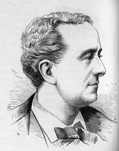 लुई डेलाउने (1826-1903) का पोर्ट्रेट, फ्रांसीसी कॉमेडियन, कॉमेडी फ़्रैन्काइज़ के सदस्य। 16 अगस्त 1879 के "" ले मोंडे इलस्ट्र्रे "" संख्या 1168 में उत्कीर्णन। द्वारा अज्ञात कलाकार