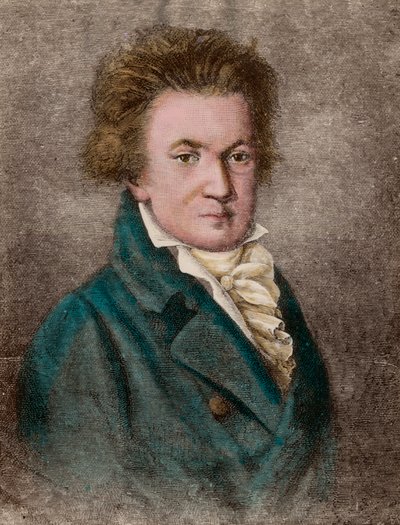 लुडविग वैन बीथोवेन (1770 - 1827), जर्मन संगीतकार का पोर्ट्रेट। 19वीं सदी की नक्काशी। निजी संग्रह। द्वारा अज्ञात कलाकार