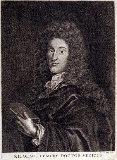 निकोलस लेमेरी (1645 - 1715) का पोर्ट्रेट, फ्रेंच एपोथेकरी और केमिस्ट। द्वारा अज्ञात कलाकार