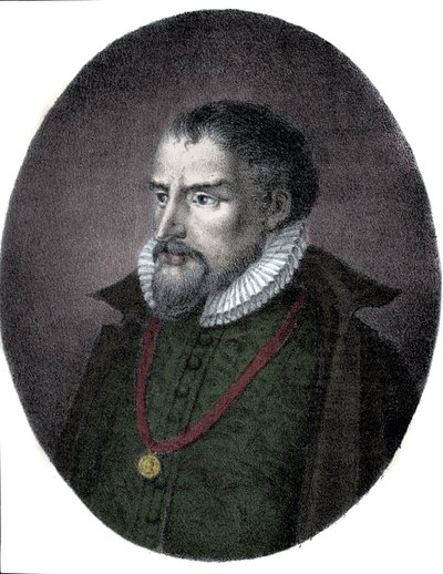 रोलैंड डी लासस (ऑरलैंडस या ऑरलैंडो डी लासो, लगभग 1531-1594) का पोर्ट्रेट, फ्रेंको-फ्लेमिश संगीतकार। द्वारा अज्ञात कलाकार