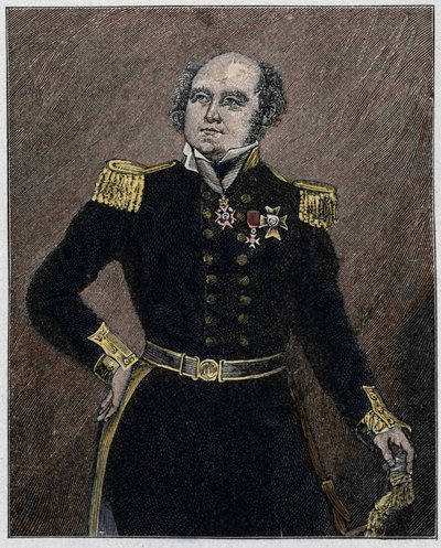 सर जॉन फ्रैंकलिन (1786-1847) नौसेना अधिकारी और ब्रिटिश खोजकर्ता का पोर्ट्रेट। द्वारा अज्ञात कलाकार