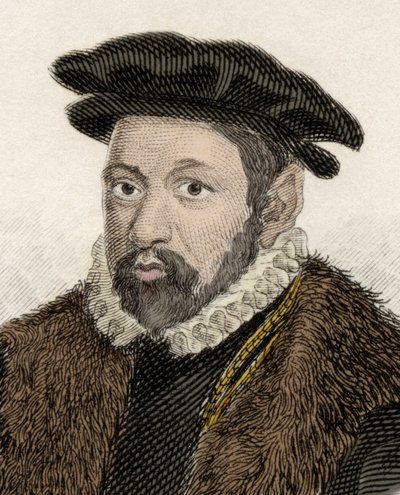 सर निकोलस बेकन (1510-1579), अंग्रेजी राजनीतिज्ञ और वकील का पोर्ट्रेट। द्वारा अज्ञात कलाकार