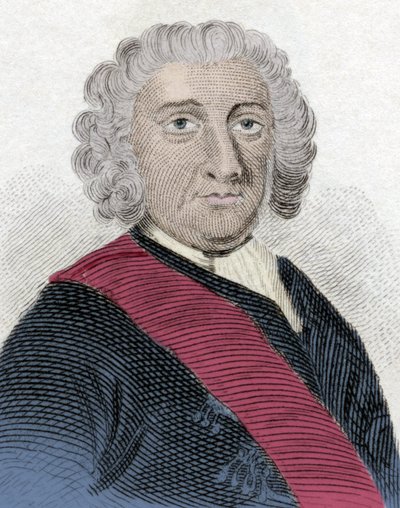 सर पीटर वारेन (1703-1752), अंग्रेजी एडमिरल का पोर्ट्रेट। द्वारा अज्ञात कलाकार