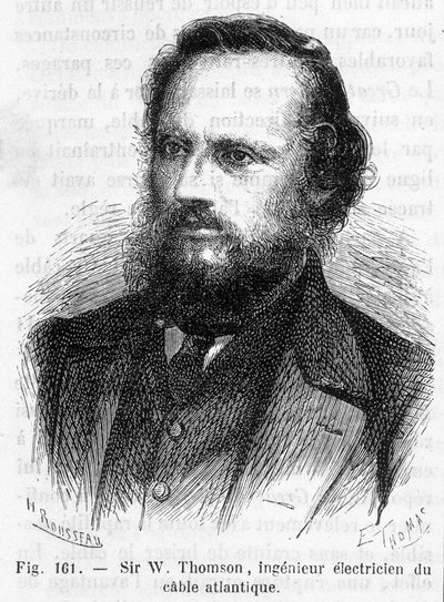 सर विलियम थॉमसन का पोर्ट्रेट, लॉर्ड केल्विन (1824-1907) - लुई फिगुएर द्वारा "" विज्ञान के चमत्कार "" में द्वारा अज्ञात कलाकार