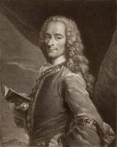 वोल्टेयर का पोर्ट्रेट (1694 - 1778)। द्वारा अज्ञात कलाकार