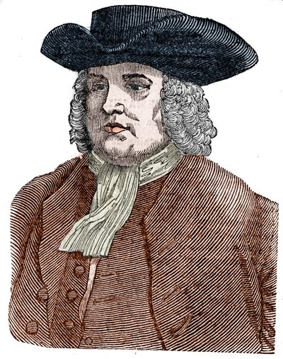 विलियम पेन का पोर्ट्रेट (1644-1718) पेन्सिलवेनिया के संस्थापक। अंग्रेजी धर्म सुधारक और स्तंभकार। द्वारा अज्ञात कलाकार