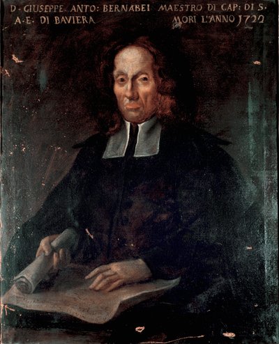 संगीतकार ग्यूसेप एंटोनियो बर्नबेई (1649-1732) का पोर्ट्रेट बेनामी पेंटिंग। 18वीं सदी का बोलोग्ना, सिविक म्यूज़िकल बिब्लियोग्राफ़िक म्यूज़ियम - संगीतकार ग्यूसेप एंटोनियो बर्नाबेई (1649-1732) का पोर्ट्रेट। बेनामी पेंटिंग 18वीं सदी। सिविक संग्रहालय बिबो द्वारा अज्ञात कलाकार