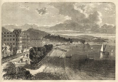 1866 में नीस में प्रोमेनेड डेस एंग्लिस - 1866 में प्रोमेनेड डेस एंग्लिस - उत्कीर्णन द्वारा अज्ञात कलाकार