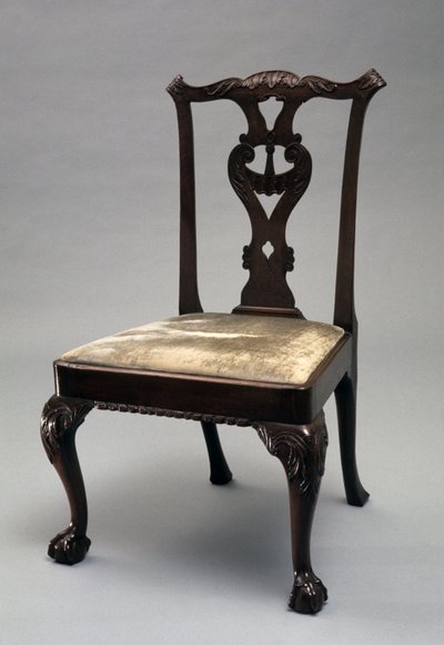 साइड चेयर, सी। 1760-1790 (महोगनी और चेरी) द्वारा अज्ञात कलाकार