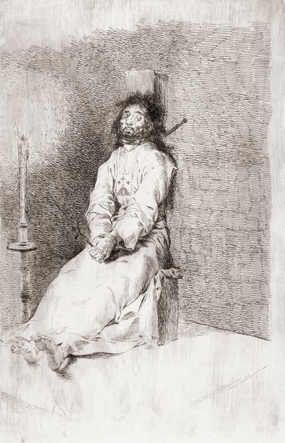 गारोटेड मैन, c.1780 (नक़्क़ाशी) द्वारा अज्ञात कलाकार