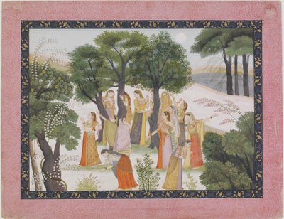 गोपियाँ emभागवत पुराणem से कृष्ण की खोज करती हैं द्वारा अज्ञात कलाकार