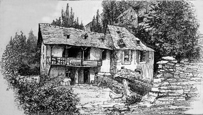 लूर्डेस में बर्नडेट सोबिरस (1844-1879) का घर। द्वारा अज्ञात कलाकार