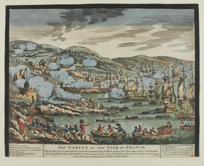 आइल ऑफ फ्रांस (मॉरीशस) का अधिग्रहण, 2 दिसंबर 1810 (लकड़ी का कट, रंगीन) द्वारा अज्ञात कलाकार