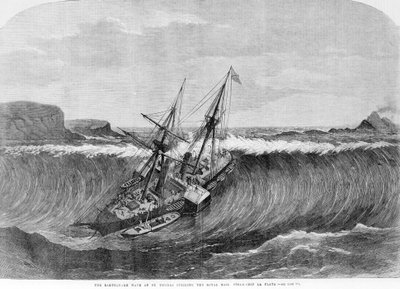 सुनामी 1867। सेंट थॉमस में आए भूकंप ने 1867 में बड़ी लहरें पैदा कीं जो लाइनर "ला प्लाटा" से टकराईं। द्वारा अज्ञात कलाकार