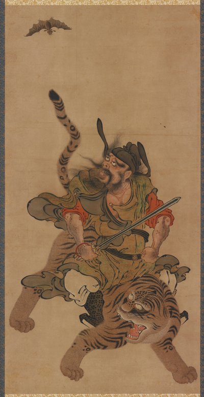 झोंग कुई (शोकी) एक बाघ है द्वारा अज्ञात कलाकार