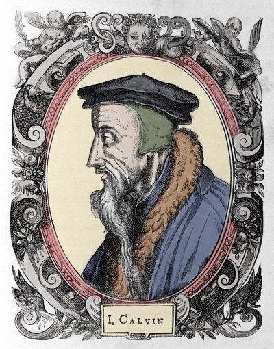 जीन केल्विन (1509-1564), फ्रांसीसी धार्मिक सुधारक और लेखक का चित्र। द्वारा अज्ञात कलाकार