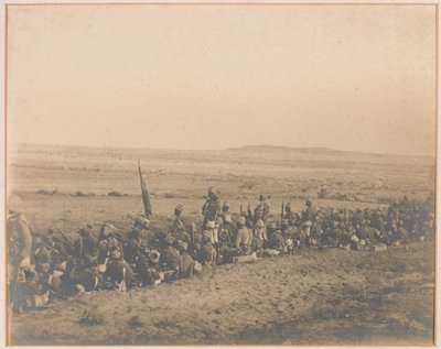 12 वीं सूडानी बटालियन को दरवेश हमले का इंतजार है, ओमदुरमन, 2 सितंबर 1898 द्वारा अज्ञात
