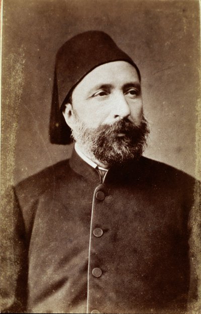 तुर्क साम्राज्य: "" अहमत मितत पाशा (या अहमद मिधात पाशा) का पोर्ट्रेट (1822-1883) राजनेता तुर्की सुधारक"" फोटोग्राफी अंकारा, तुर्की ऐतिहासिक सोसायटी। तुर्की द्वारा अज्ञात फोटोग्राफर