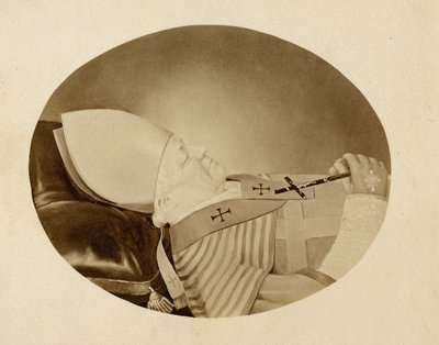पोप पायस IX (1792-1878) 1878 में उनकी मृत्युशय्या पर - पोप पायस IX उनकी मृत्यु पर द्वारा अज्ञात फोटोग्राफर