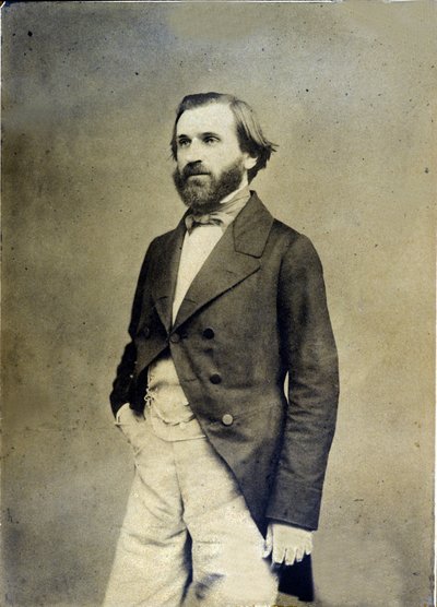 1845 के आसपास ज्यूसेप वर्डी का पोर्ट्रेट म्यूजियो डेला स्काला डे मिलान द्वारा अज्ञात फोटोग्राफर