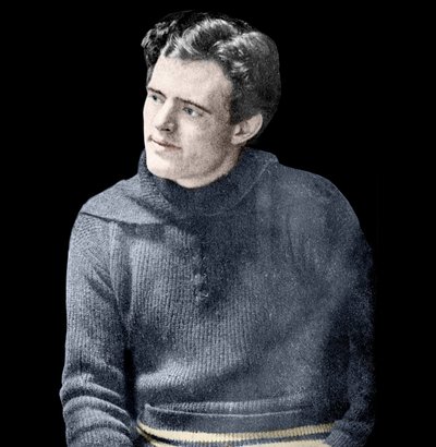 जैक लंदन का पोर्ट्रेट (1876-1916), अमेरिकी उपन्यासकार। द्वारा अज्ञात फोटोग्राफर