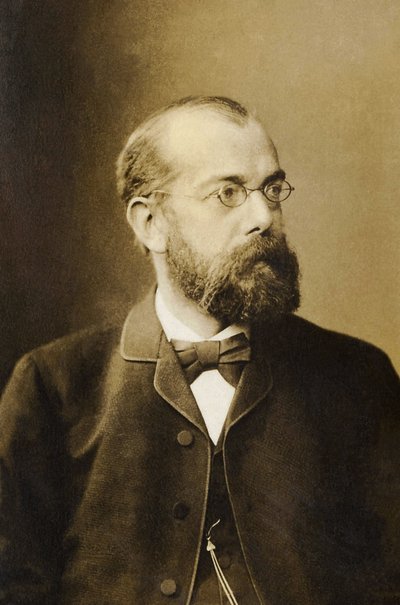 रॉबर्ट कोच (1843-1910) का पोर्ट्रेट, जर्मन डॉक्टर, नोबेल पुरस्कार विजेता। द्वारा अज्ञात फोटोग्राफर