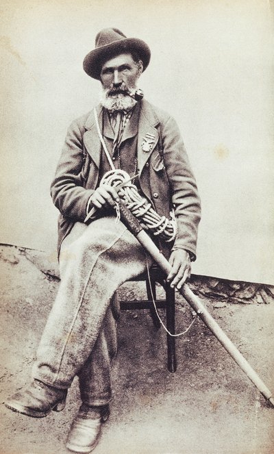 इतालवी पर्वतारोही जीन-एंटोनी कारेल (Valtournenche .) का पोर्ट्रेट द्वारा अज्ञात फोटोग्राफर