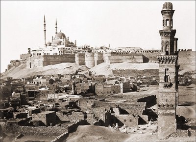 काहिरा का दृश्य, 1870 के आसपास की तस्वीर। द्वारा अज्ञात फोटोग्राफर