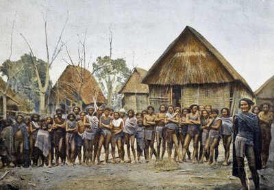 ग्राम मोई और कोंटाई के निवासी, अन्नाम, c. 1895, "" अराउंड द वर्ल्ड", 19वीं सदी के अंत में। द्वारा अज्ञात फोटोग्राफर
