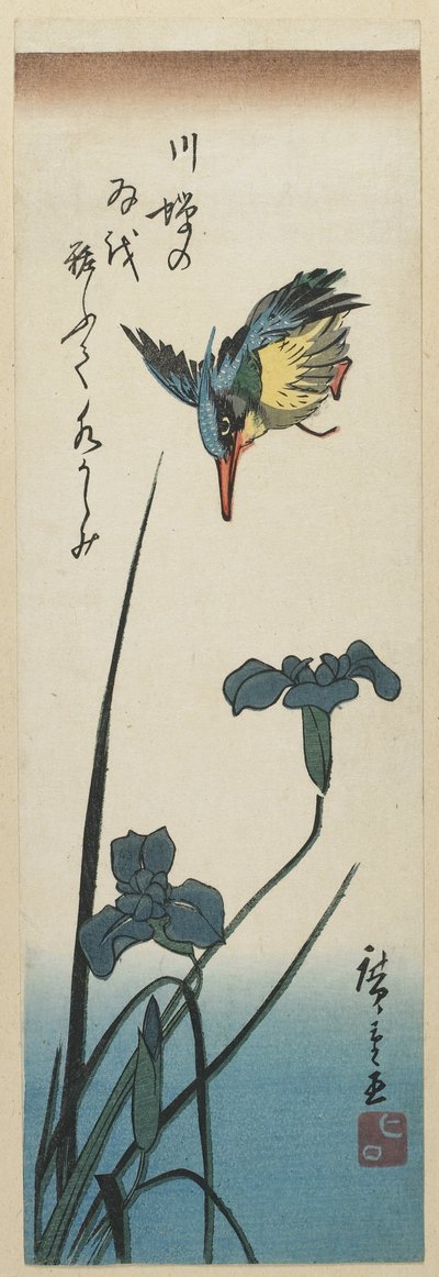 (आइरिस और किंगफिशर), 1843-1847 द्वारा Utagawa Hiroshige