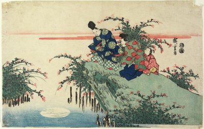 (चंद्रमा का प्रतिबिंब), 19 वीं सदी की शुरुआत में द्वारा Utagawa Hiroshige