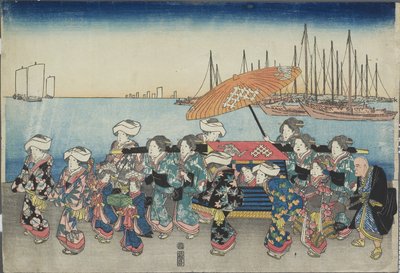 (वेडिंग बारात), 19 वीं सदी के मध्य में द्वारा Utagawa Hiroshige