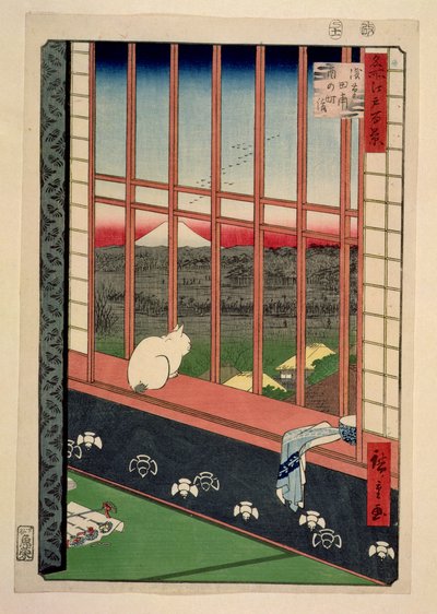 Asakusa राइस फील्ड्स द फेस्टिवल ऑफ़ द कॉक, c.1857 (रंगीन वुडब्लॉक प्रिंट) द्वारा Utagawa Hiroshige