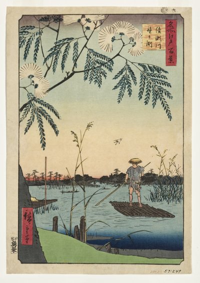 आयसे नदी और केनगफूची, 1857 (वुडब्लॉक) द्वारा Utagawa Hiroshige