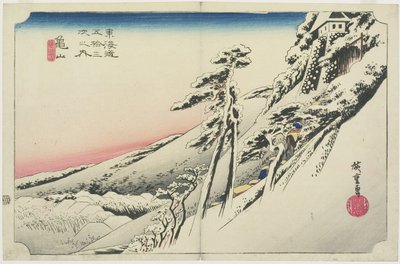 हिमपात के बाद साफ मौसम, कमेयामा, युकिबरे, सी। 1833 द्वारा Utagawa Hiroshige