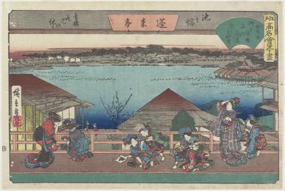 इकेनोहटा में हो_रैती में चेरी ब्लॉसम को देखने वाले दरबारी 1835-1842 द्वारा Utagawa Hiroshige