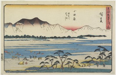 1841-1842 में ओडवारा में सकवा नदी को पार करना द्वारा Utagawa Hiroshige