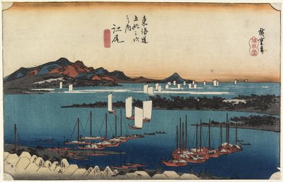 दूर का दृश्य मिहो, एजिरी, सी। 1833 द्वारा Utagawa Hiroshige