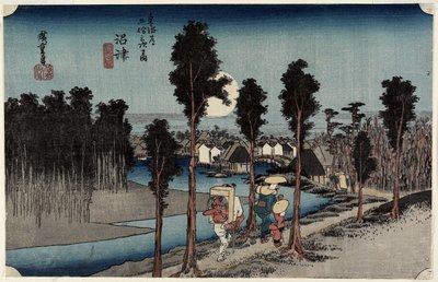 नुमाज़ु में सुबह, सी। 1833 द्वारा Utagawa Hiroshige