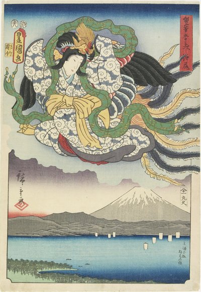 एजिरी, 1854 अगस्त द्वारा Utagawa Hiroshige