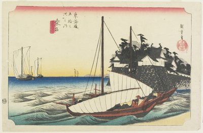 शिरीरी, कुवाना का फेरी गेट, सी। 1833 द्वारा Utagawa Hiroshige