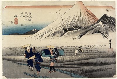 फुजी इन द मॉर्निंग, हारा, सी। 1833 द्वारा Utagawa Hiroshige