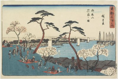 ब्लूम में गोटेनायमा हिल, 1830-1844 द्वारा Utagawa Hiroshige