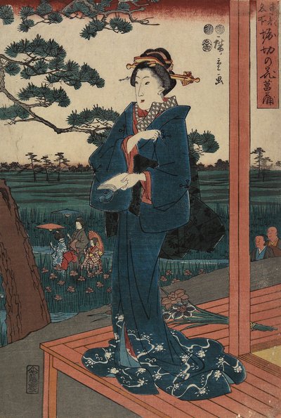 होरिसिक, अप्रैल 1852 में आइरिस गेडेन द्वारा Utagawa Hiroshige