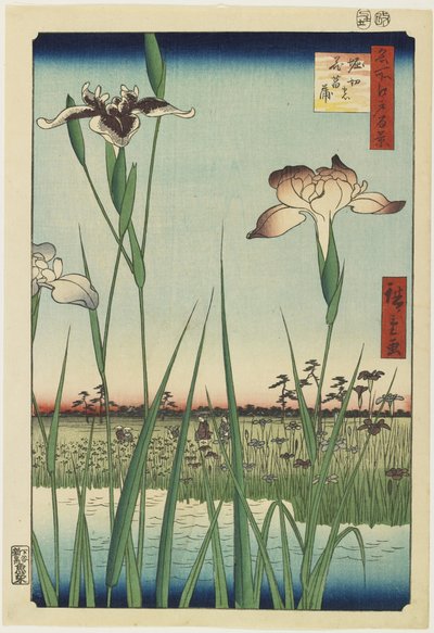 होरीकिरी में आइरिस गार्डन, मई 1857 द्वारा Utagawa Hiroshige