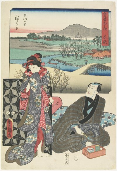 इशिबे, अगस्त 1855 द्वारा Utagawa Hiroshige