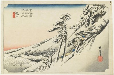 कमेयामा - हिमपात के बाद का मौसम, c.1833 द्वारा Utagawa Hiroshige