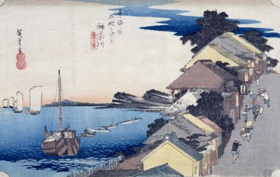 कनागावा: रिज ऑफ़ व्यू, &39;सीरीज़ ऑफ़ द टोकेडो&39;, 1834-35 द्वारा Utagawa Hiroshige