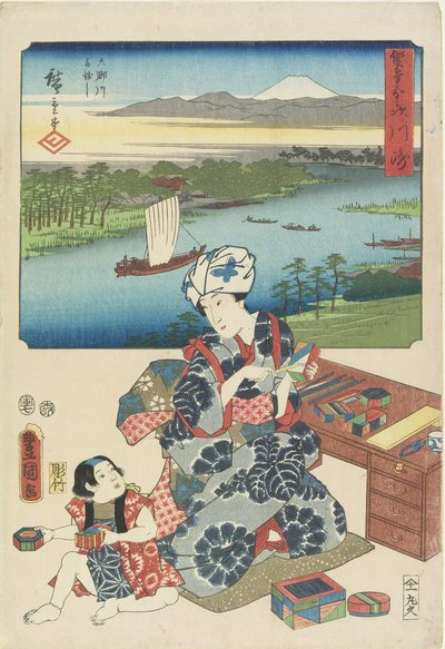 कावासाकी, जुलाई 1854 द्वारा Utagawa Hiroshige