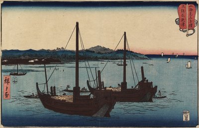काज़ुसा प्रांत में किसाराजू, जुलाई 1858 द्वारा Utagawa Hiroshige